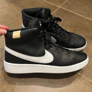 Nike Court Royale Men’s Size 12 Black Mid Athletic Basketball Sneakers Shoes